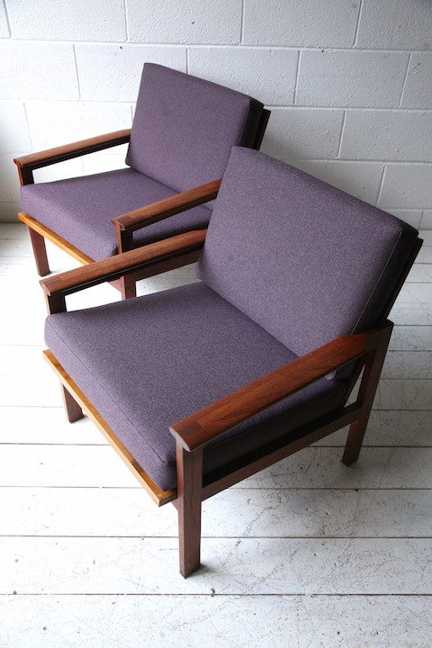 Pair of 1960s Wikkelso Lounge Chairs