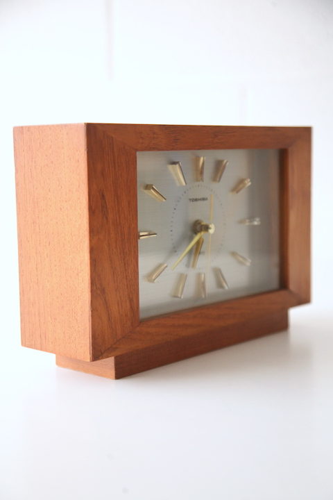 Vintage Toshiba Teak Clock 4