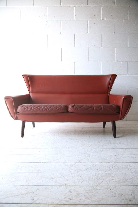 1960s Danish Leather Rosewood Sofa 4