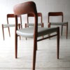 Vintage Teak Dining Chairs by Niels Moller Denmark