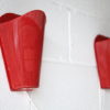 Vintage 1950s Red Wall Lights 2