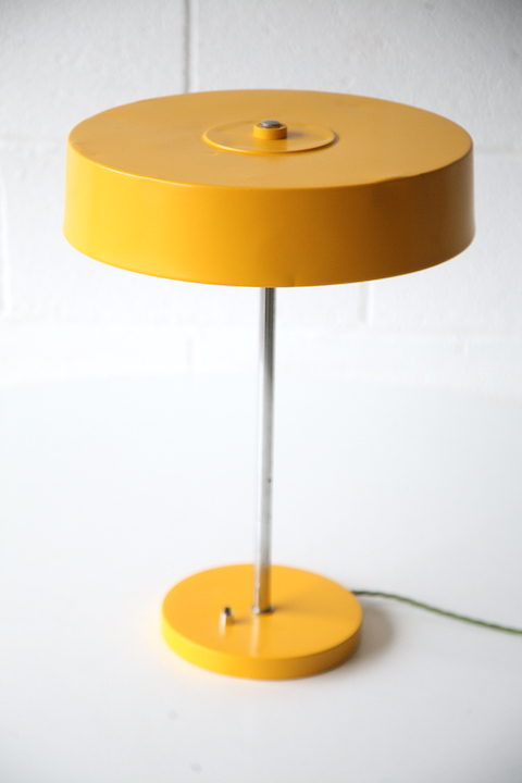 Vintage Yellow 1950s Table Light