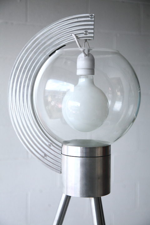 Bespoke Aluminium and Glass Tripod Floor Lamp 5