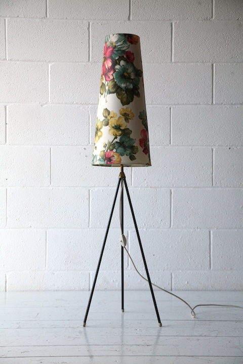 vintage-1950s-floor-lamp-with-floral-shade
