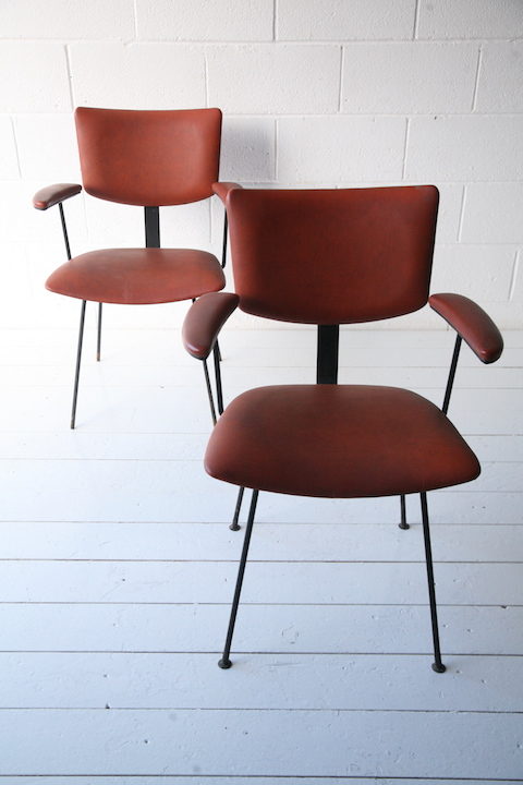 1950s Steel Vinyl Chairs 1