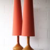 1960s Amber Glass Table Lamps 1