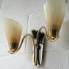 Pair of 1950s Glass Wall Lights 2