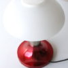 Red 1970s Glass Table Lamp 1