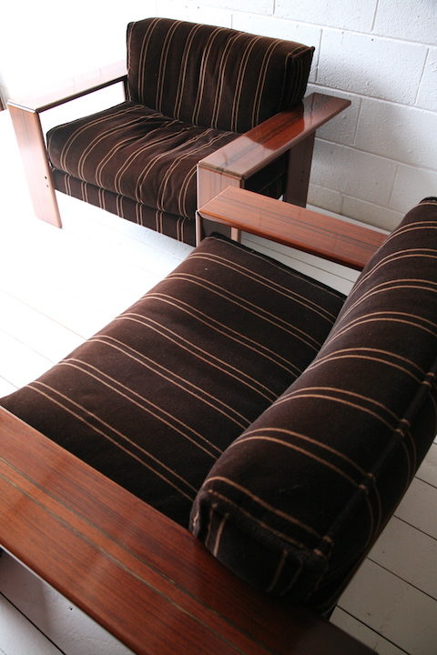 Pair of Rosewood 'Artona' Chairs by Afra & Tobias Scarpa 5
