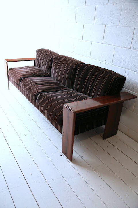 Rosewood 'Artona' Sofa by Afra & Tobias Scarpa 1