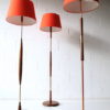 Set of 3 1960s Teak Floor Lamps