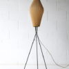 1950s French Tripod Floor Lamp with Pleated Shade 1