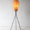 1950s French Tripod Floor Lamp with Pleated Shade 2