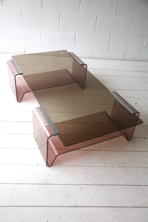 1970s Plexiglass Coffee Table by Michel Dumas 1