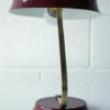 1950s Brass Red Desk Lamp 2