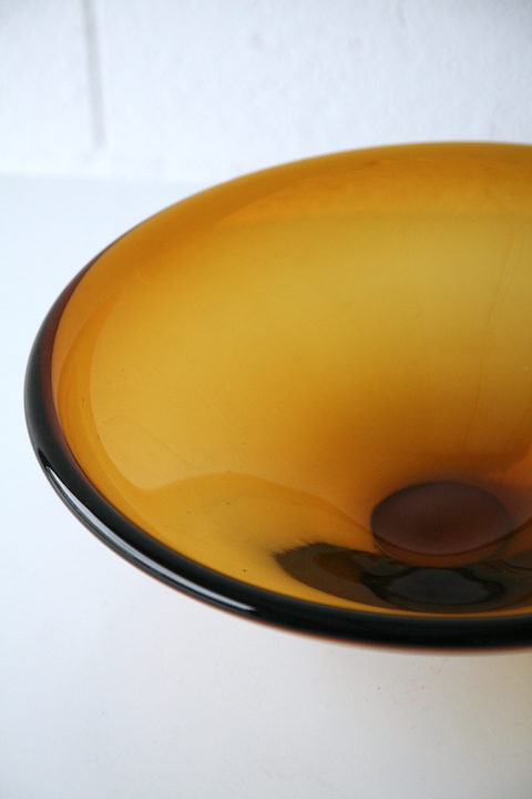 1960s Amber Glass Bowl 3