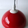 1970s Red Glass Ceiling Light