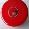 1970s Red Glass Ceiling Light 3