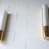 Brass and Glass Wall Lights or Sconces by Glashutte Limburg 2
