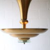 French Art Deco Brass Ceiling Light 8