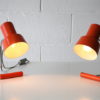 Orange 1960s Desk Lamps by Josef Hurka for Napako