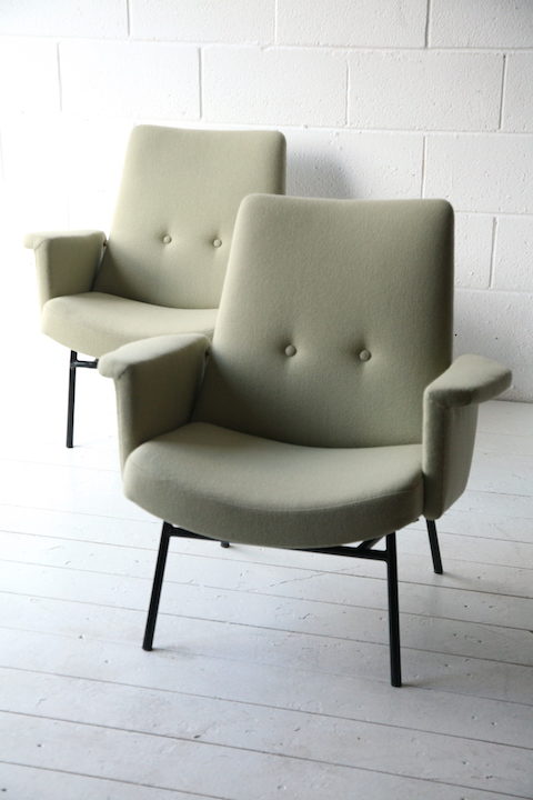 Pair of 1950s SK660 Armchairs by Pierre Guariche 1