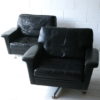 Vintage Leather Swivel Chairs