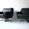 Vintage Leather Swivel Chairs 5
