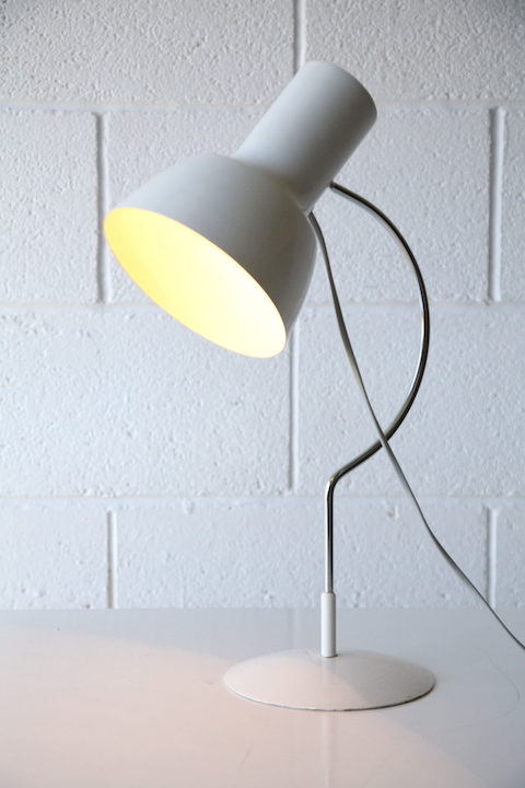 White 1960s Desk Lamps by Josef Hurka for Napako