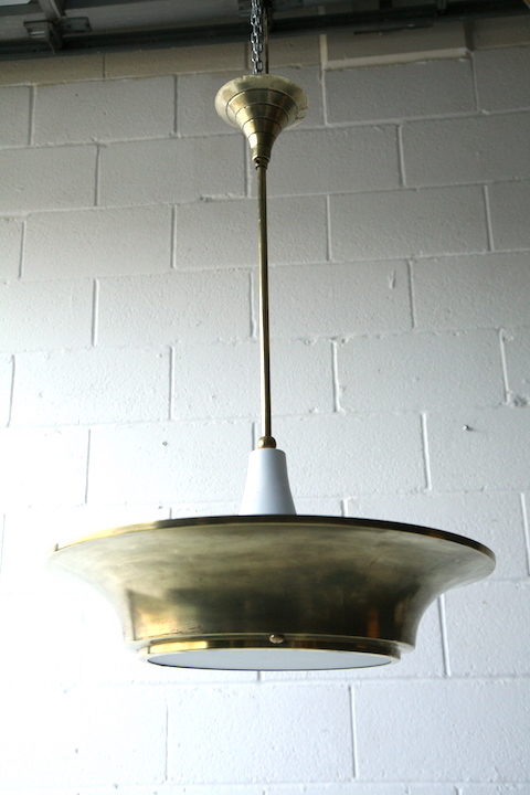 1930s Brass Ceiling Light 1