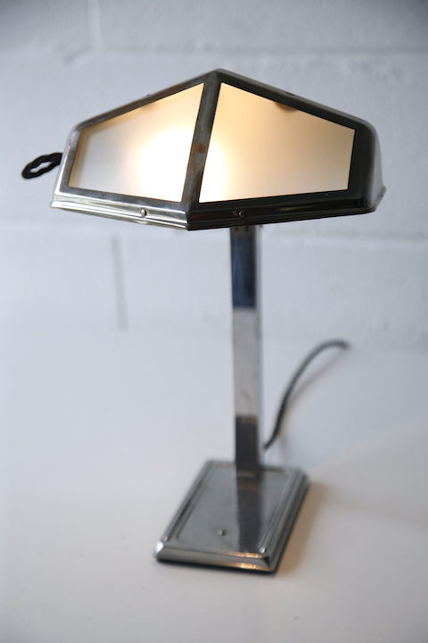 1930s Chrome Desk Lamp by Pirouett France 1