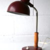 1930s Red Oak Desk Lamp