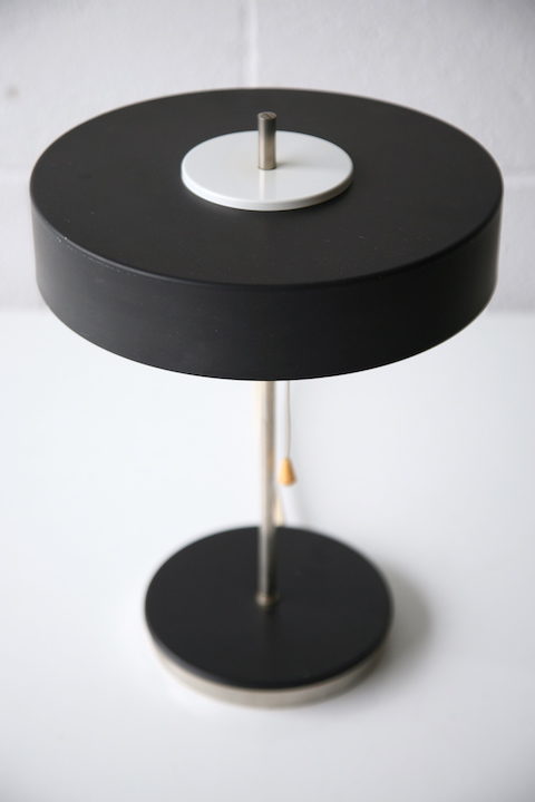 1950s Black Czechoslovakian Table Lamp 3