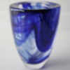 Kosta Boda Blue Swirls Art Glass Vase 1