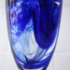Kosta Boda Blue Swirls Art Glass Vase 4