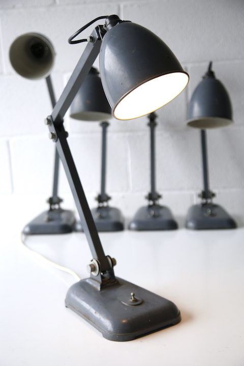Vintage Industrial Memlite Desk Lamps 2
