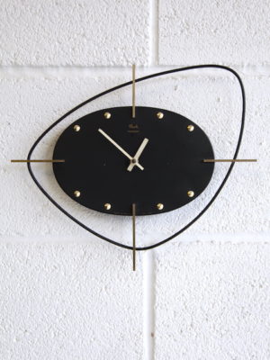 1950s Atomic French Wall Clock