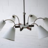 1950s French 6 Arm Ceiling Light 4