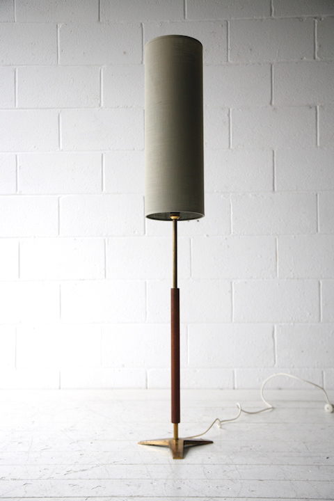 1960s Teak Brass Floor Lamp 2