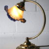 Art Deco Brass Desk Lamp with Vianne Shade 5