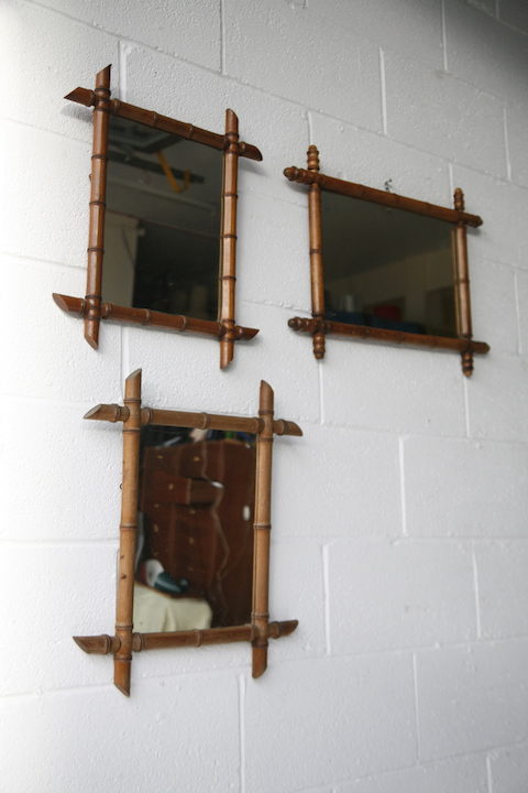 Vintage Bamboo Mirrors 1