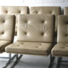 Cream Leather 1970s Chairs