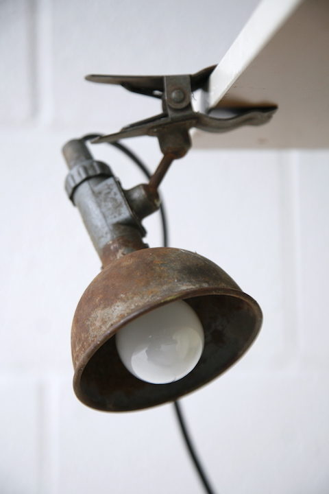 Vintage Industrial Clip on Lamp 1