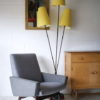 1950s Floor Lamp with Yellow Shades