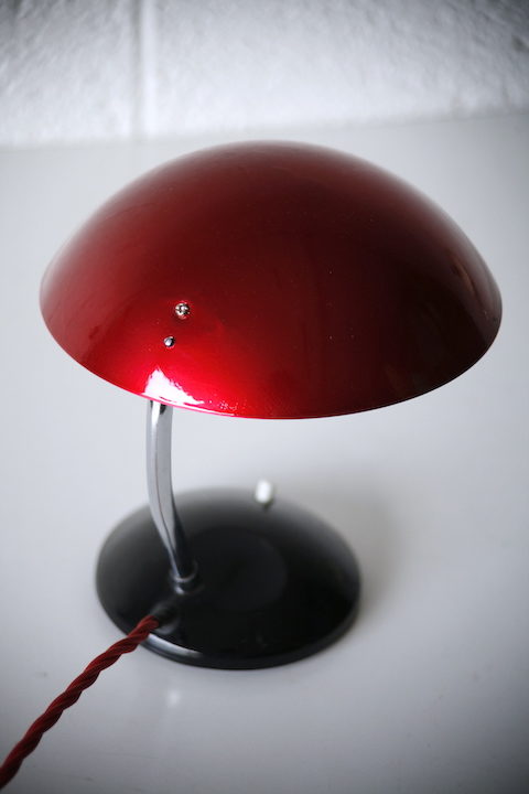 1950s Red Czech Desk Lamp 4