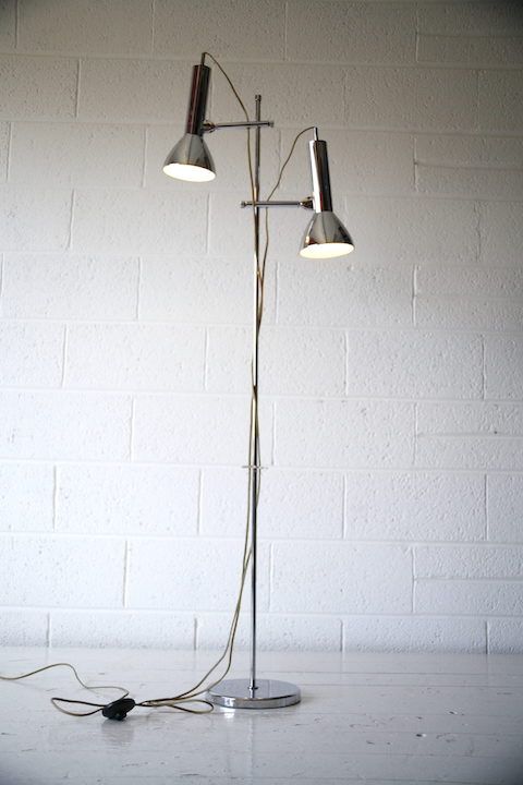 1970s Chrome Double Floor Lamp 1