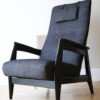 1950s Black Reclining Chair 1