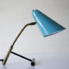 1950s Blue Brass Desk Lamp 1