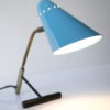 1950s Blue Brass Desk Lamp 3