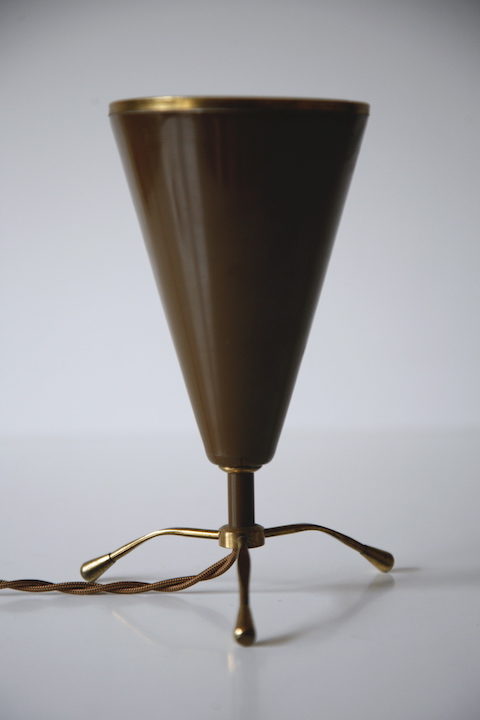 1950s Brown Italian Tripod Lamp